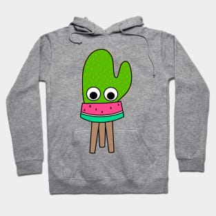 Cute Cactus Design #234: Cute Cactus In Watermelon Planter Hoodie